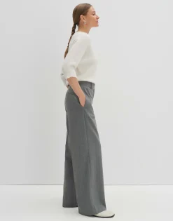 Damen OPUS Hosen^Anzughose Catsby Stripe Grau Online Bestellen