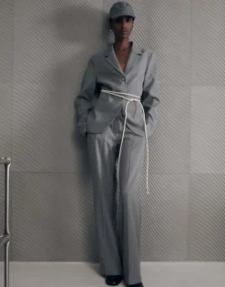 Damen OPUS Hosen^Anzughose Catsby Stripe Grau Online Bestellen