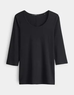 Damen OPUS Basics | Shirts^Basicshirt Kain Schwarz Online Bestellen