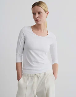 Damen OPUS Basics | Shirts^Basicshirt Kain Weiß Online Bestellen