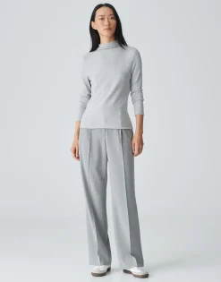 Damen OPUS Basics | Shirts^Basicshirt Sasemin Grau Online Bestellen