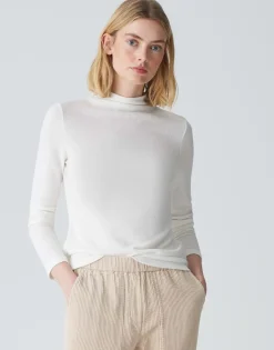 Damen OPUS Basics | Shirts^Basicshirt Sasemin Weiß Online Bestellen