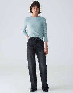 Damen OPUS Basics | Shirts^Basicshirt Smilla Blau Online Bestellen