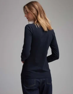 Damen OPUS Basics | Shirts^Basicshirt Smilla Blau Online Bestellen