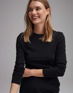 Damen OPUS Basics | Shirts^Basicshirt Smilla Schwarz Online Bestellen