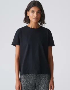 Damen OPUS Basics | Shirts^Basicshirt Sonzi Schwarz Online Bestellen