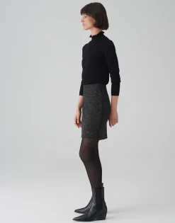 Damen OPUS Röcke^Bleistiftrock Ravenna Spotted Schwarz Online Bestellen