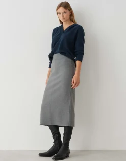 Damen OPUS Röcke^Bleistiftrock Rudila Grau Online Bestellen