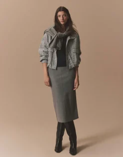 Damen OPUS Röcke^Bleistiftrock Rudila Grau Online Bestellen