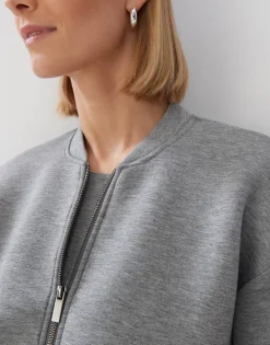 Damen OPUS Jacken / Mäntel | Sweat^Blouson Ukuya Grau Online Bestellen