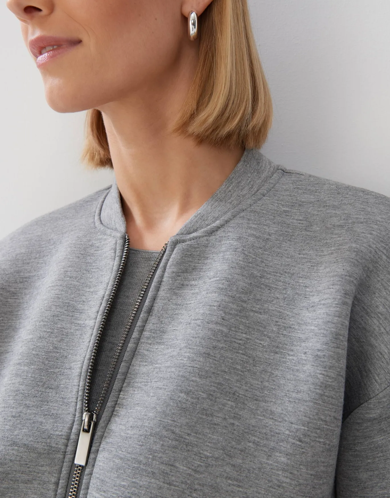 Damen OPUS Jacken / Mäntel | Sweat^Blouson Ukuya Grau Online Bestellen