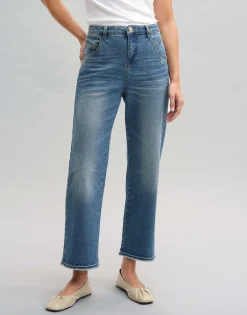 Damen OPUS Jeans^Boyfriend Jeans Lani Twist Blau Online Bestellen