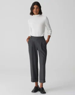 Damen OPUS Hosen^Bundfaltenhose Maikito Soft Grau Online Bestellen