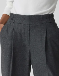 Damen OPUS Hosen^Bundfaltenhose Maikito Soft Grau Online Bestellen