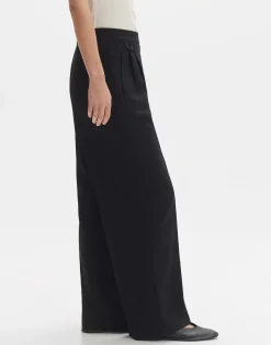 Damen OPUS Hosen^Bundfaltenhose Marzena Asymmetric Schwarz Online Bestellen