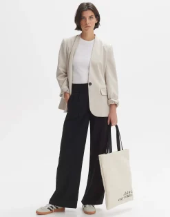 Damen OPUS Hosen^Bundfaltenhose Marzena Asymmetric Schwarz Online Bestellen