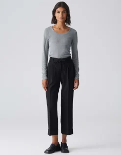 Damen OPUS Hosen^Bundfaltenhose Meeri Schwarz Online Bestellen