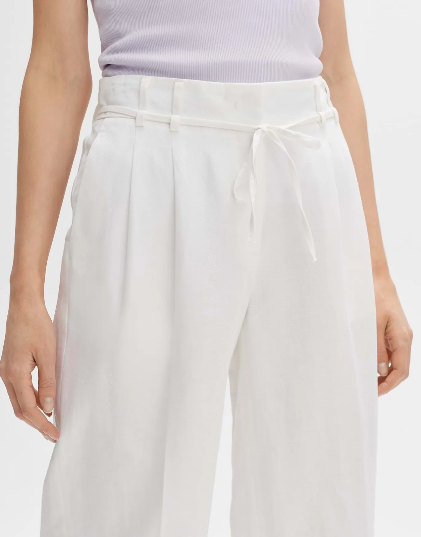 Damen OPUS Hosen^Bundfaltenhose Milis Breeze Weiß Online Bestellen