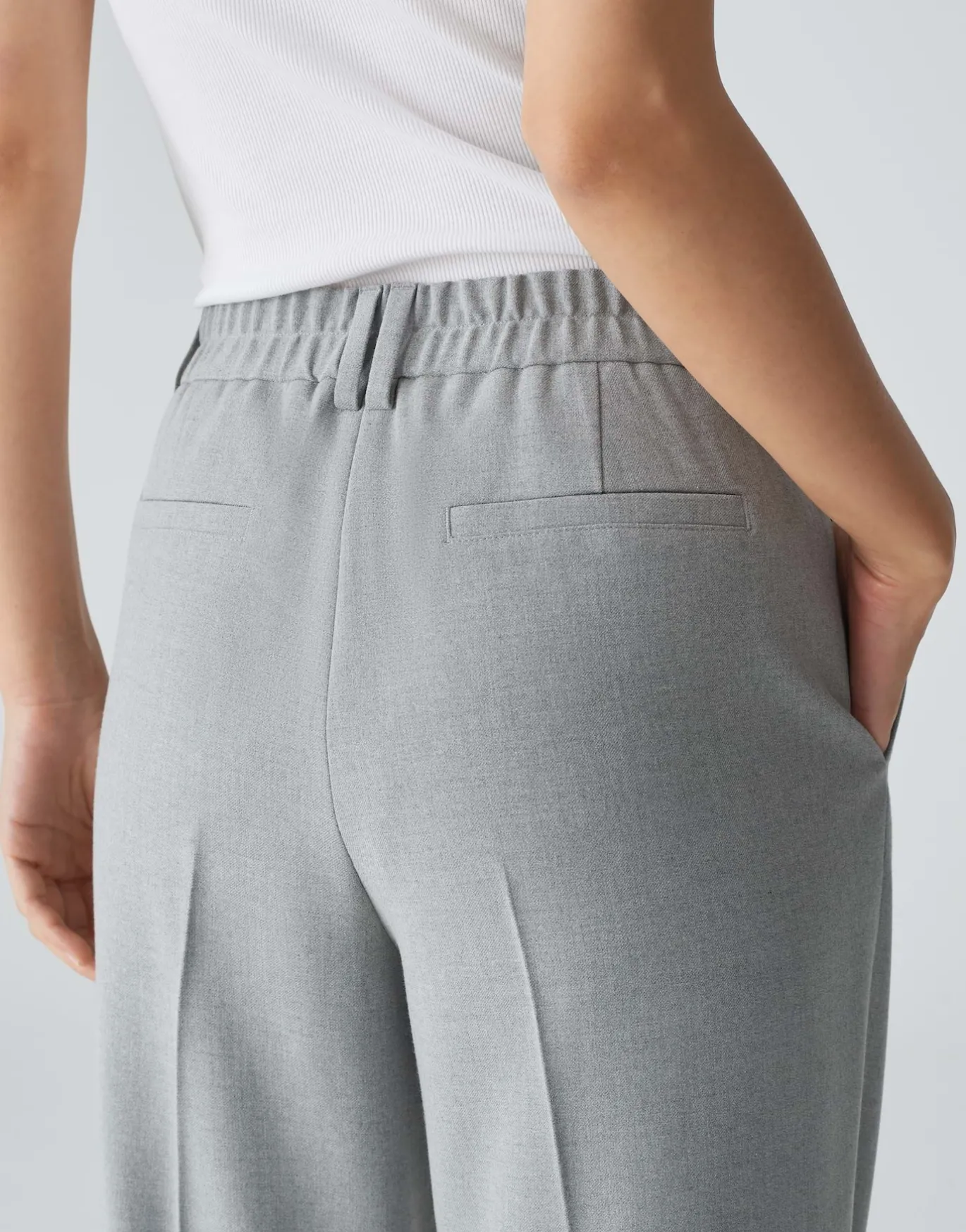 Damen OPUS Hosen^Bundfaltenhose Morina Grau Online Bestellen
