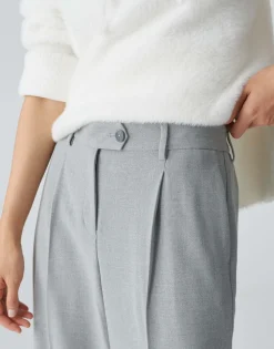 Damen OPUS Hosen^Bundfaltenhose Morina Grau Online Bestellen