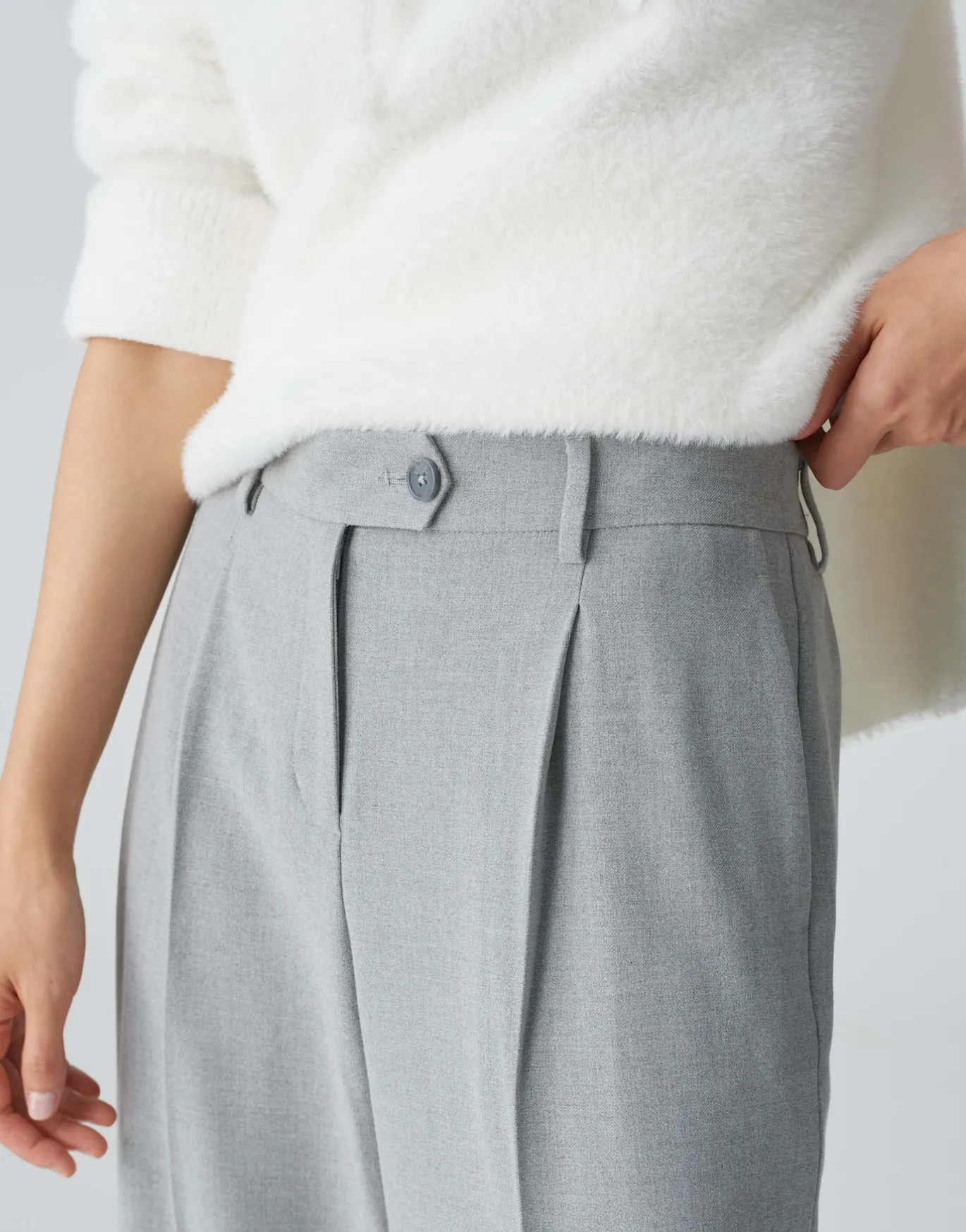 Damen OPUS Hosen^Bundfaltenhose Morina Grau Online Bestellen