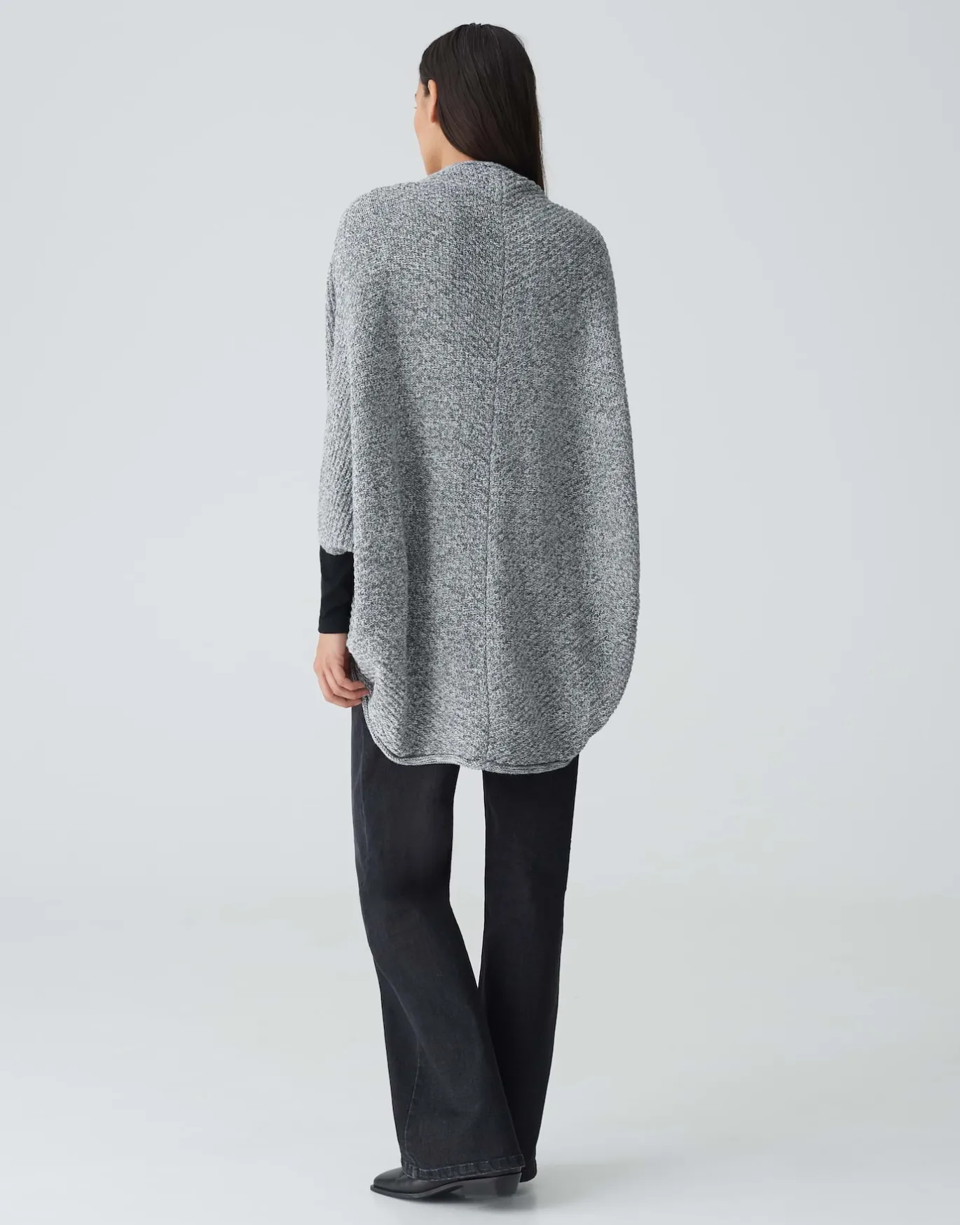 Damen OPUS Strick | Accessoires^Cape Amaryllis Waffle Grau Online Bestellen