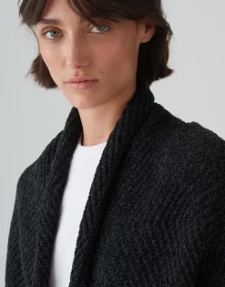 Damen OPUS Strick | Accessoires^Cape Amaryllis Waffle Grau Online Bestellen