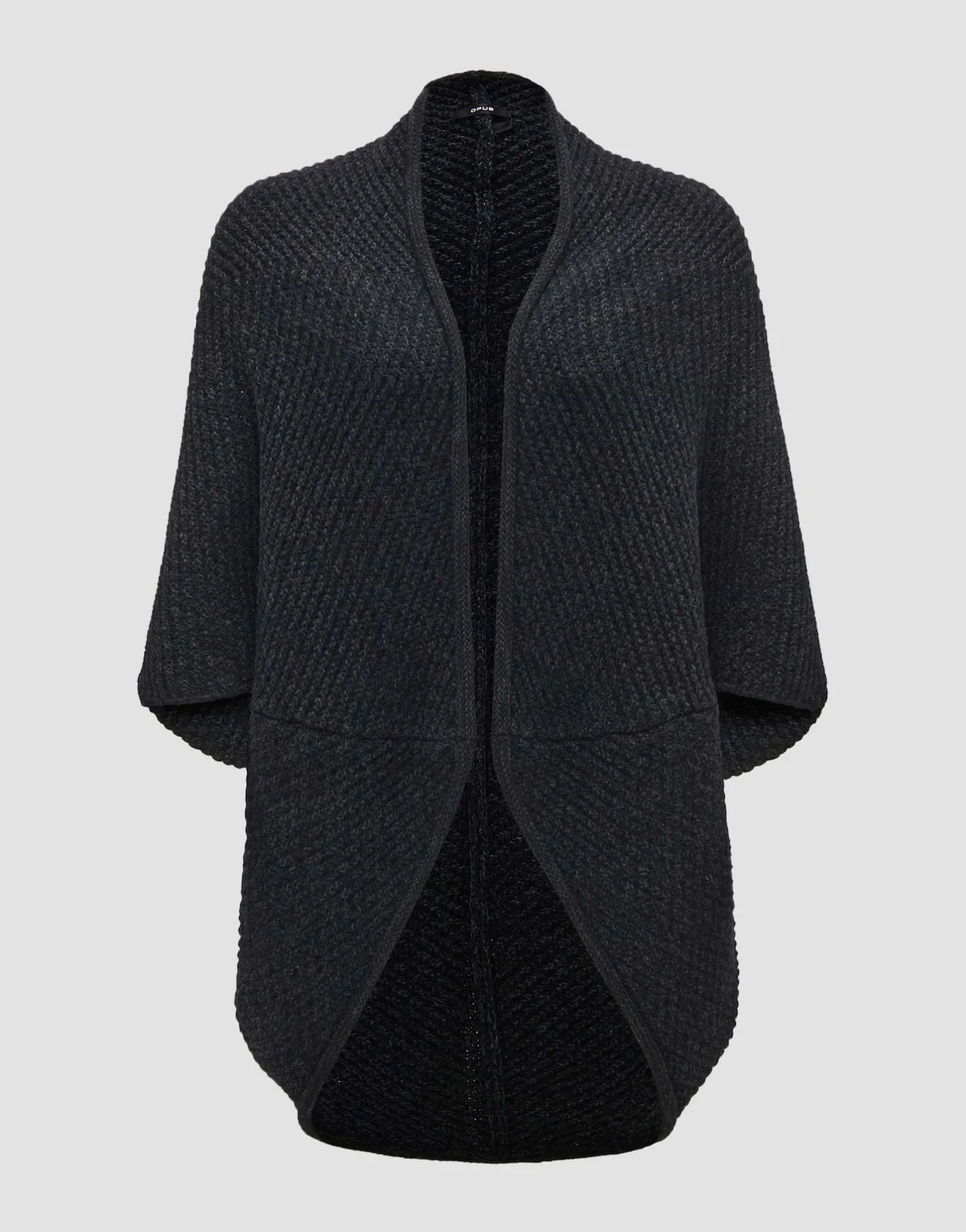 Damen OPUS Strick | Accessoires^Cape Amaryllis Waffle Grau Online Bestellen