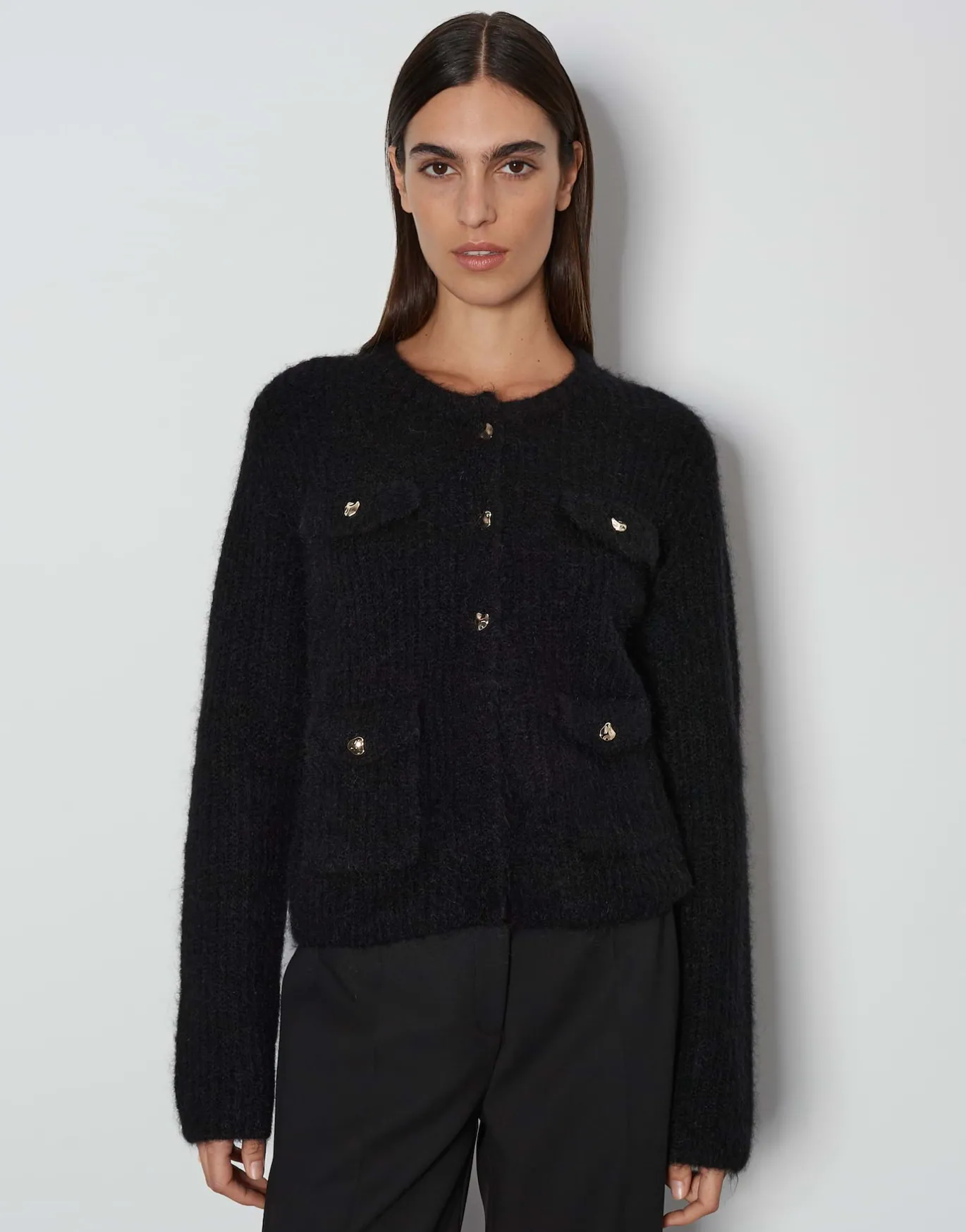 Damen OPUS Strick^Cardigan Tinara Detail Schwarz Online Bestellen