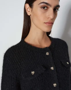 Damen OPUS Strick^Cardigan Tinara Detail Schwarz Online Bestellen