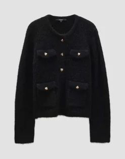 Damen OPUS Strick^Cardigan Tinara Detail Schwarz Online Bestellen