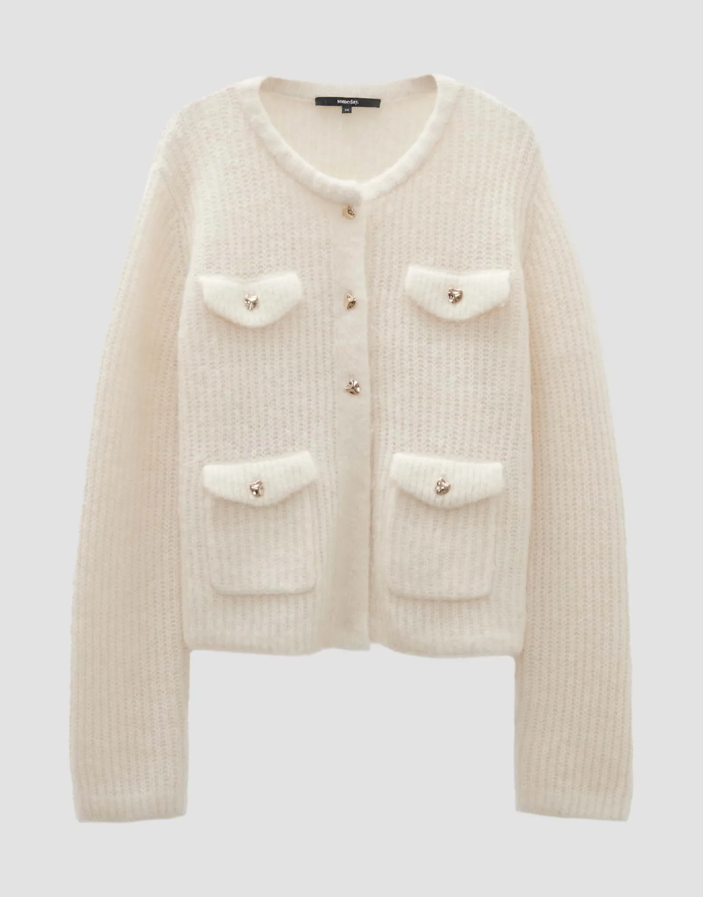 Damen OPUS Strick^Cardigan Tinara Detail Weiß Online Bestellen