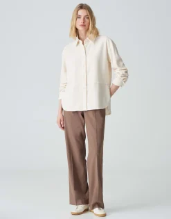 Damen OPUS Blusen^Cordbluse Flevo Weiß Online Bestellen