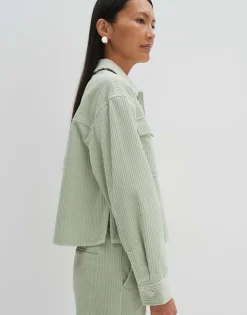 Damen OPUS Blusen^Cordbluse Zohanna Grün Online Bestellen