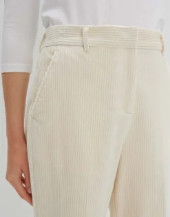 Damen OPUS Hosen^Cordhose Cisilia Corduroy Weiß Online Bestellen