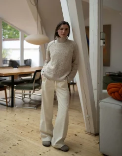 Damen OPUS Hosen^Cordhose Mileni Track Weiß Online Bestellen