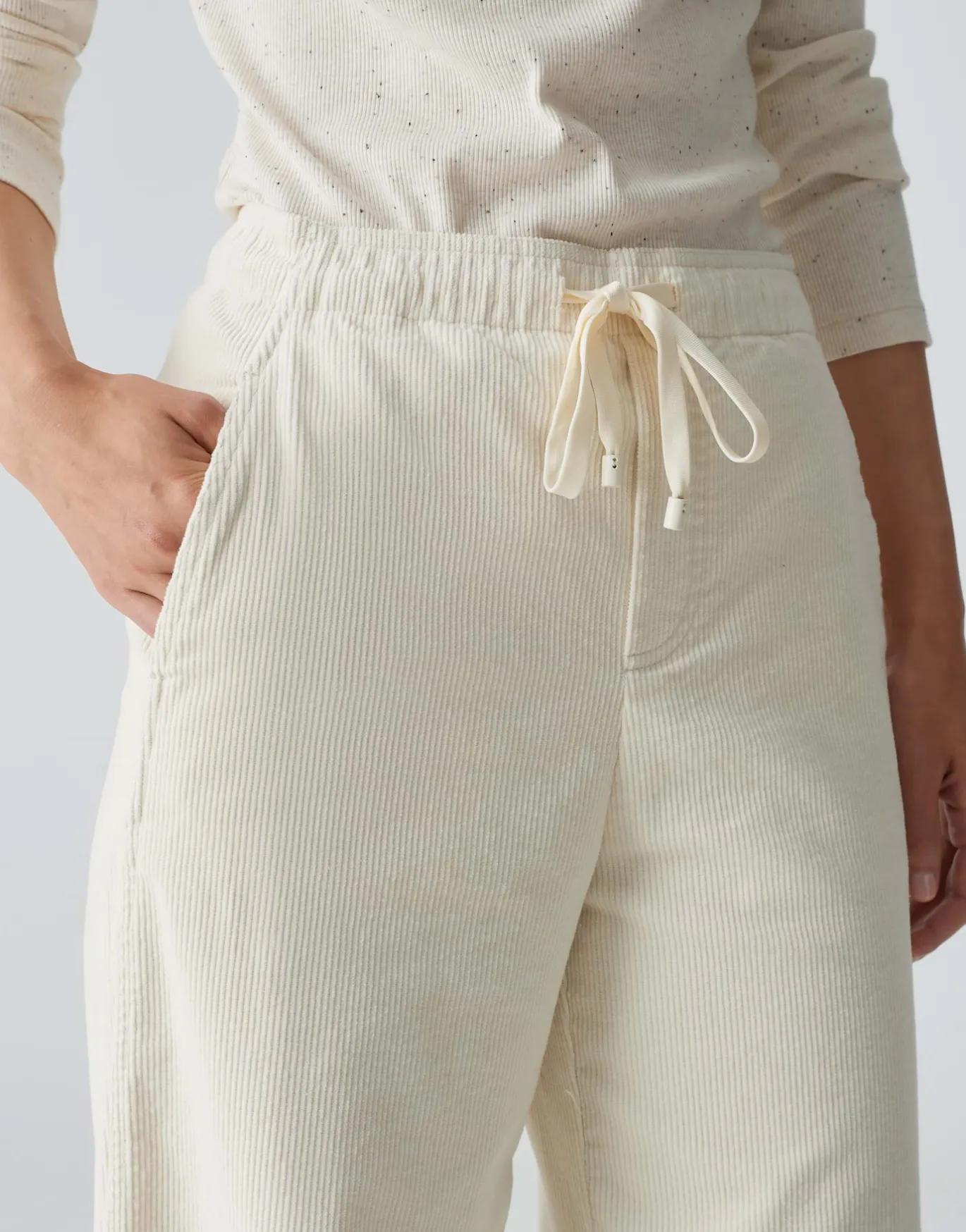 Damen OPUS Hosen^Cordhose Mileni Track Weiß Online Bestellen