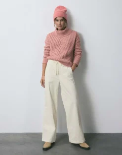 Damen OPUS Hosen^Cordhose Mileni Track Weiß Online Bestellen