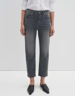 Damen OPUS Jeans^Cropped Relaxed Jeans Corah Iconic Grau Online Bestellen