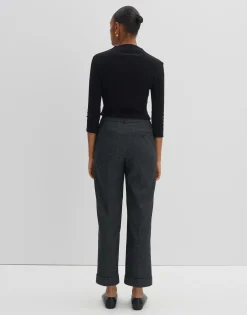 Damen OPUS Hosen^Culotte Cisilia Mélange Schwarz Online Bestellen