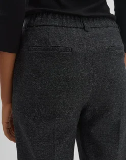 Damen OPUS Hosen^Culotte Cisilia Mélange Schwarz Online Bestellen