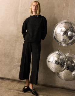 Damen OPUS Hosen^Culotte Misha Festive Schwarz Online Bestellen