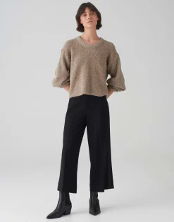 Damen OPUS Hosen^Culotte Misha Satin Schwarz Online Bestellen