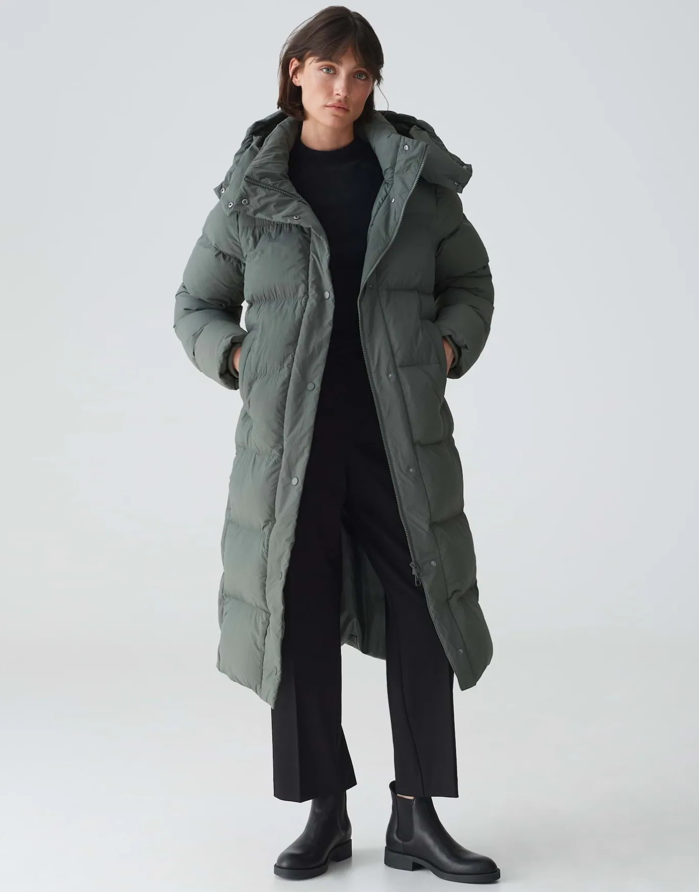 Damen OPUS Jacken / Mäntel^Daunenmantel Halline Grün Online Bestellen