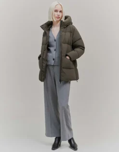 Damen OPUS Jacken / Mäntel^Daunenmantel Vanouk Grün Online Bestellen