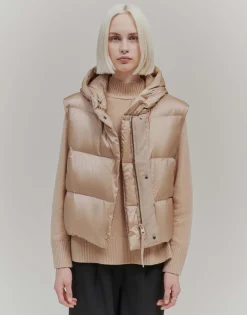 Damen OPUS Jacken / Mäntel | Blazer / Westen^Daunenweste Vausti Beige Online Bestellen