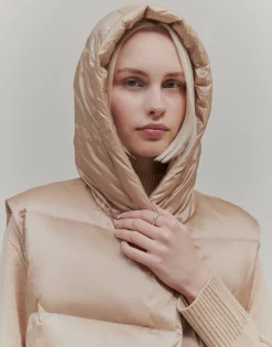 Damen OPUS Jacken / Mäntel | Blazer / Westen^Daunenweste Vausti Beige Online Bestellen