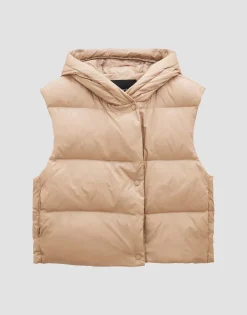 Damen OPUS Jacken / Mäntel | Blazer / Westen^Daunenweste Vausti Beige Online Bestellen