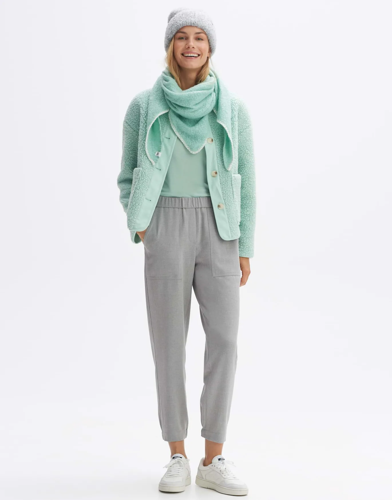 Damen OPUS Accessoires^Dreieckstuch Amadsi Scarf Grün Online Bestellen