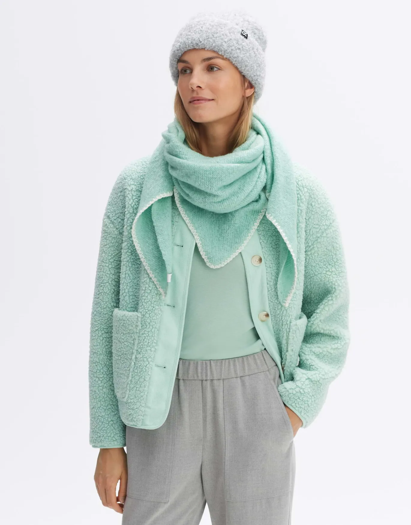 Damen OPUS Accessoires^Dreieckstuch Amadsi Scarf Grün Online Bestellen